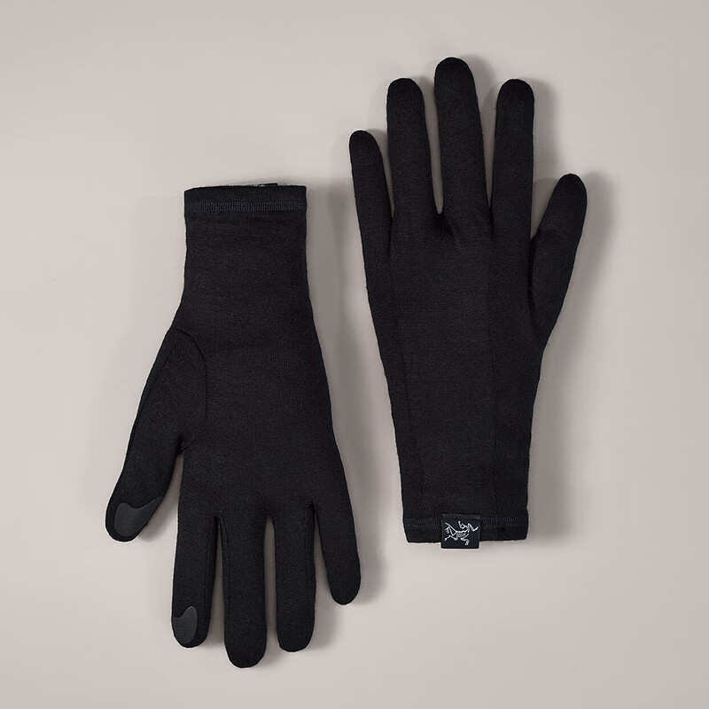 glove 男女同款户外手套 排汗透气轻便速干保暖触摸屏手套 黑色 black