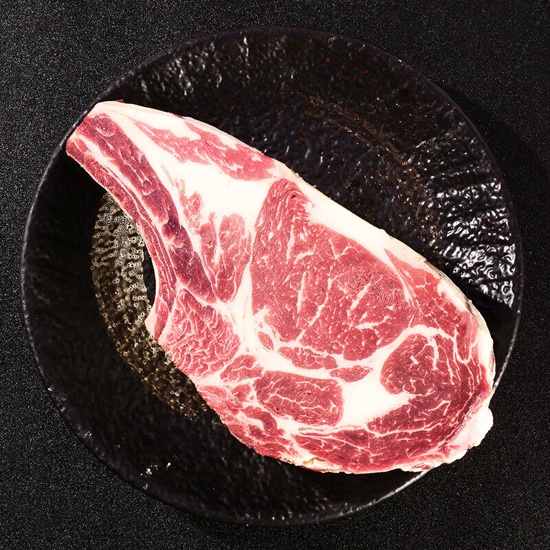 味巴哥m3 战斧牛排厚切带骨眼肉整块新鲜原切肋眼牛扒1000g