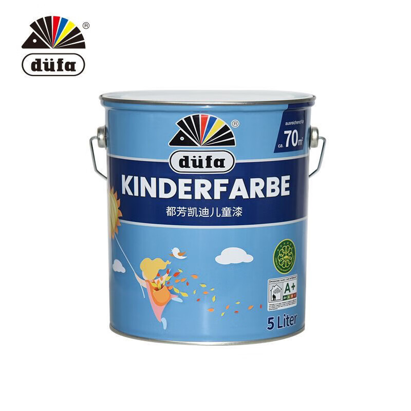 都芳凱迪兒童漆環(huán)保墻面漆家用涂料室內(nèi)乳膠漆小孩房適用耐擦洗 5升單桶面漆
