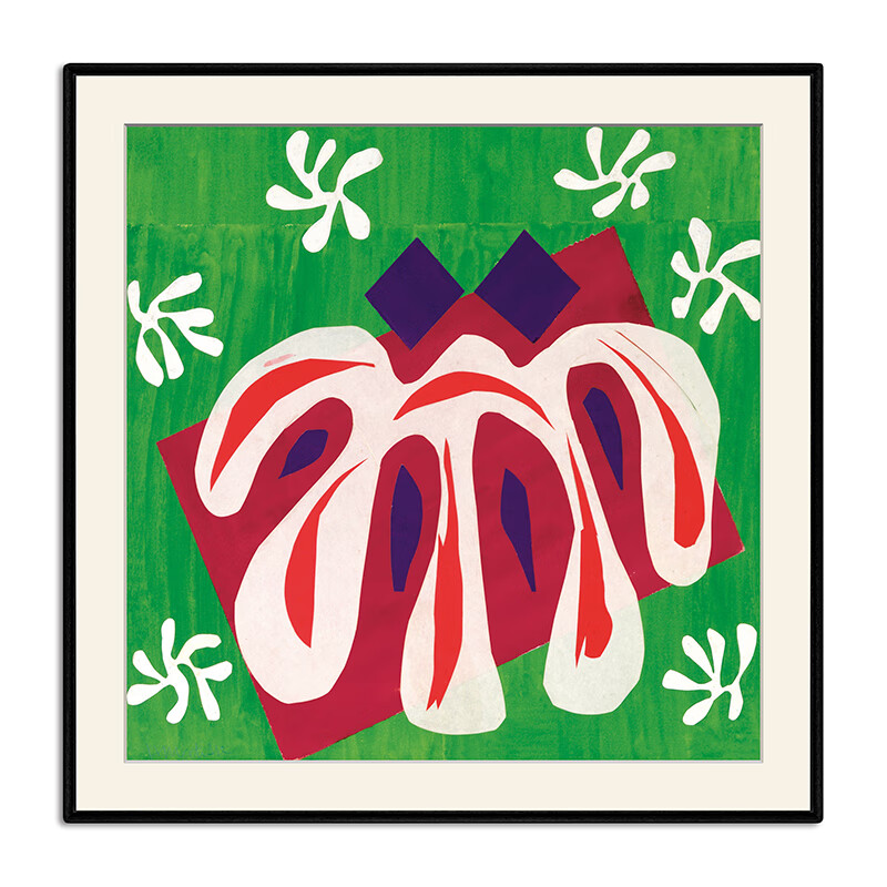 双林海野兽派 亨利 马蒂斯 艺术微喷装饰画 抽象色块拼贴几何图形挂画