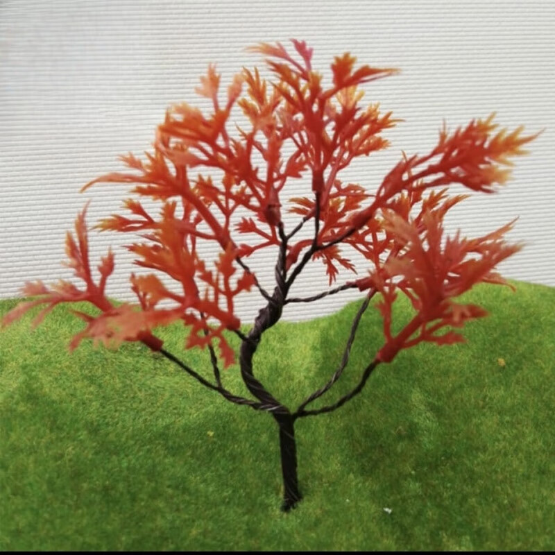 微匣红枫叶铁丝树 模型树 行道树 沙盘模型树 10cm1号(2棵)