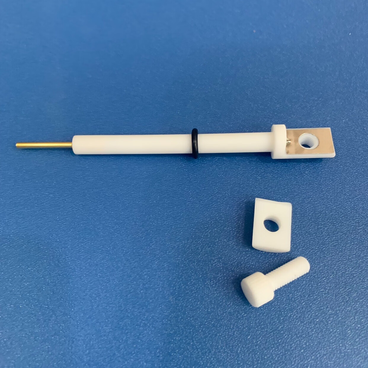 铂片电极夹四氟玻碳工作jj110聚四氟 pt可换片不锈钢电化学实验室