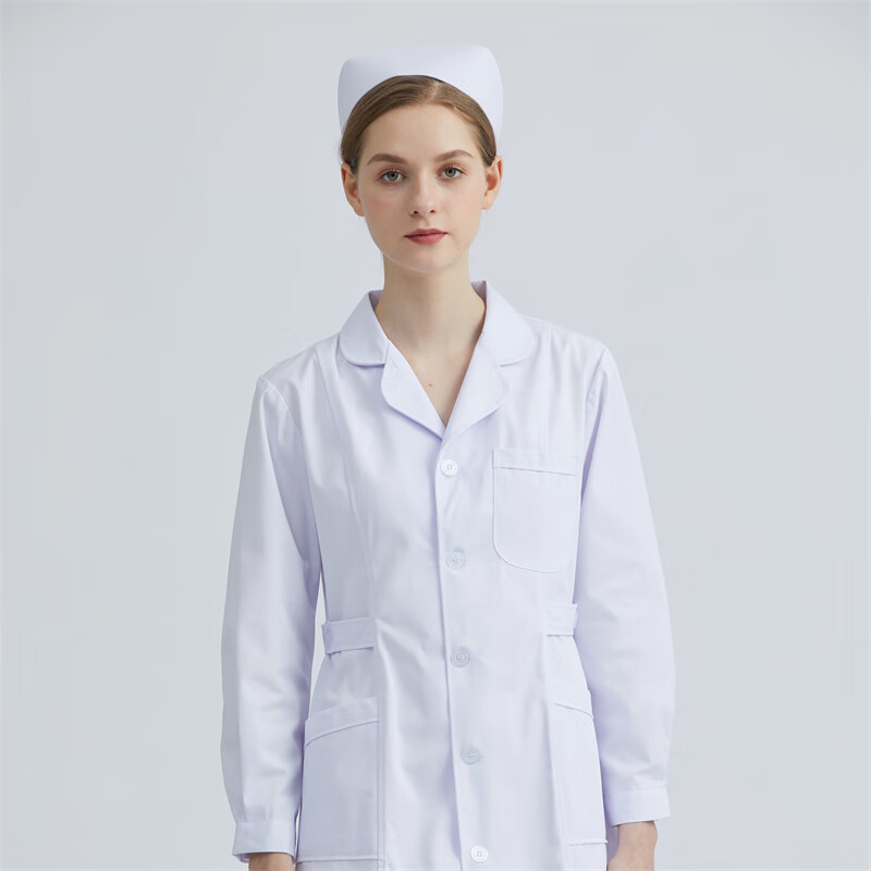 荳薇格尔护士服长袖女冬装白大褂隔离衣加厚大码实验服医院工作服