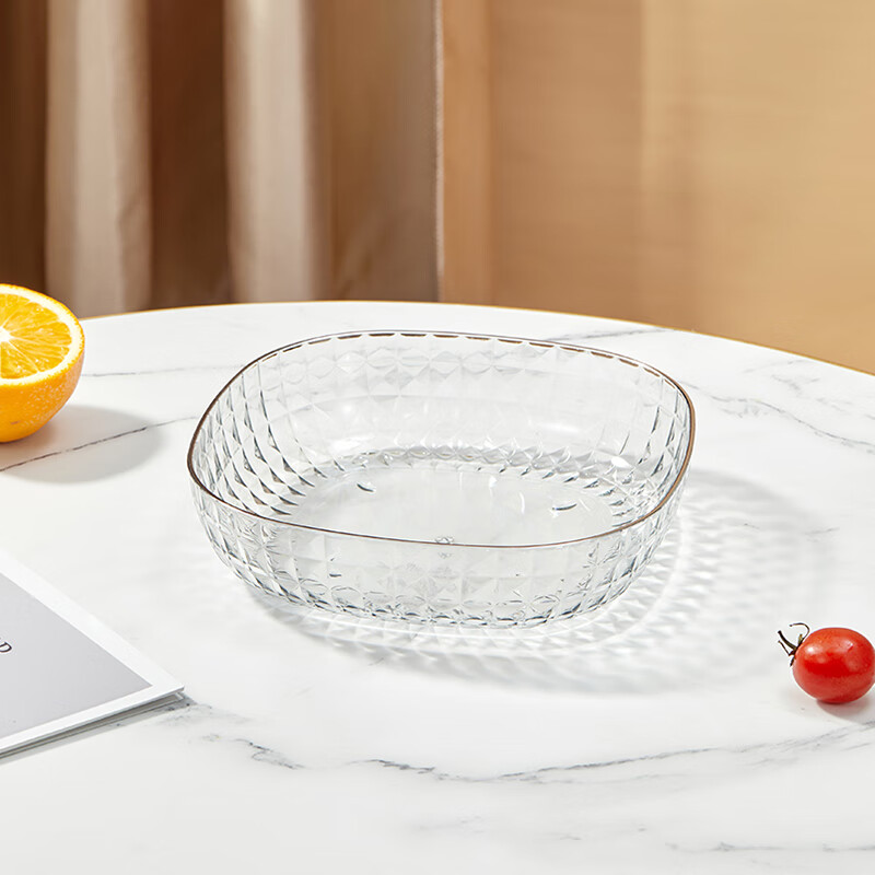 沃德百惠(worthbuy)轻奢水果盘家用客厅坚果干果零食收纳托盘高档点心