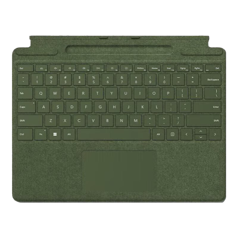 微軟（Microsoft）Surface鍵盤PRO11/10/9/8/X平板電腦鍵盤原裝磁吸實(shí)體背光平板電腦保護(hù)套13英寸便攜式電腦外殼 PRO8/9/X帶筆槽森野綠鍵盤【原廠盒裝】