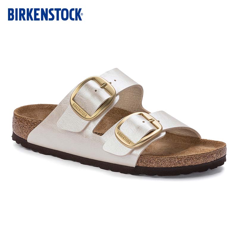 BIRKENSTOCK勃肯拖鞋平跟休闲时尚凉鞋拖鞋Arizona系列 白色/珍珠白窄版1020021 37