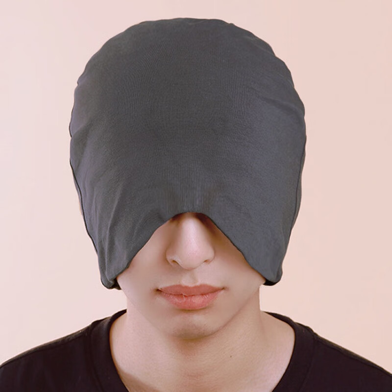 踏丽虹睡帽男大码夏季防风遮光头套头罩睡眠空调房睡觉帽子男士眼罩