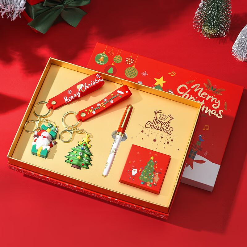 DUKE公爵2026马踏祥云套装5红色气氛款铱金笔钢笔墨水笔自用书写送人自用书写顺滑可用墨囊 圣诞树挂件套装(红色笔帽)