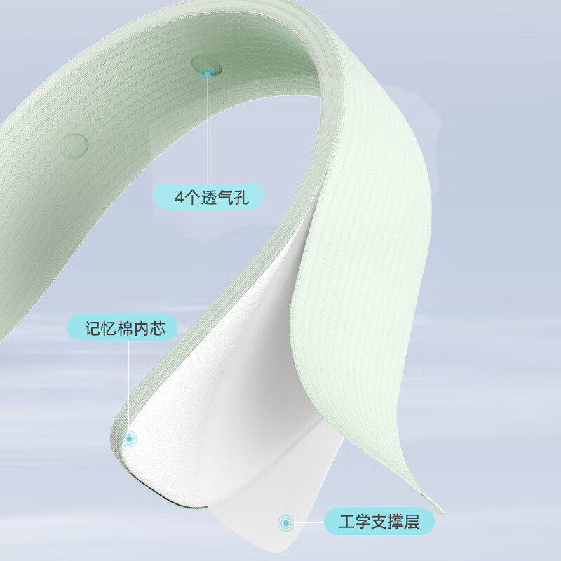 维德(WELLDAY)颈托护颈椎颈部固定护脖套脖子肩颈前倾矫正器防低头家用透气护颈带 【舒适护颈】绿色M码