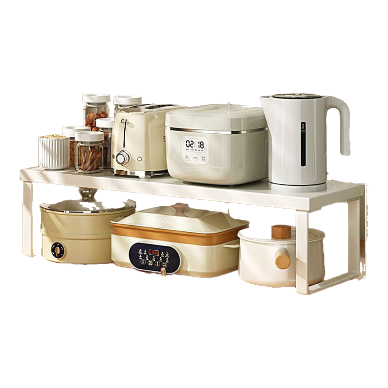 奥林欧风 层架置物架 厨房简易台面架调料架家用收纳架台面储物架单层架子