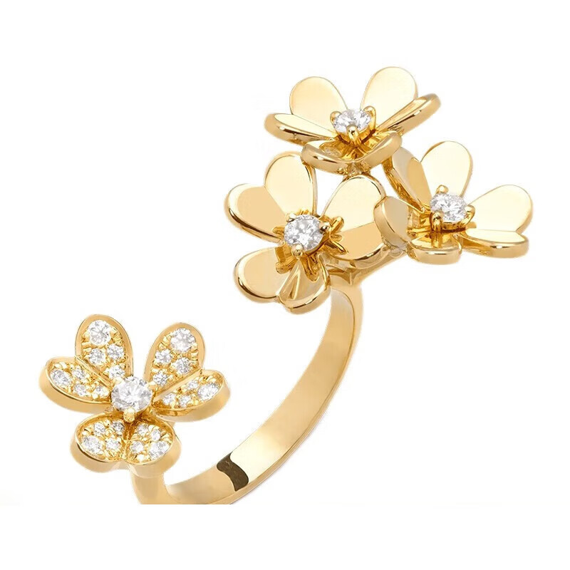 梵克雅宝(van cleef & arpels)梵(f)经典frivole系列 18k金三瓣花朵