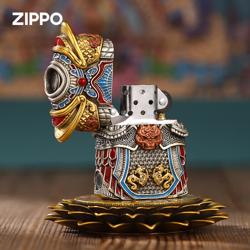 ZIPPO打火机zippo正品黑神话悟空斗战胜佛工艺品摆件 七夕礼物送男友 专属礼盒套装