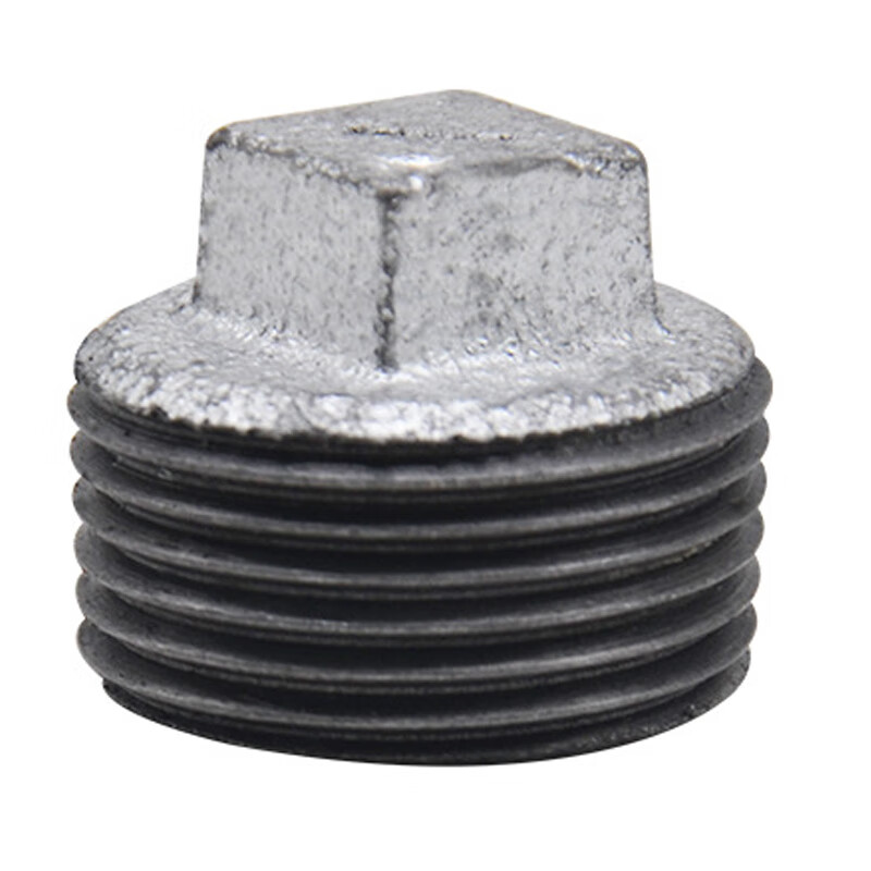 冠陌 镀锌管件 玛钢丝扣堵头 外丝堵头 水暖消防堵帽丝堵无边堵头