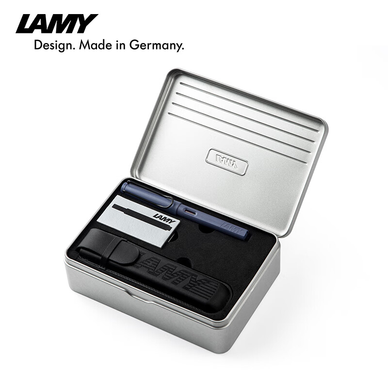 LAMY钢笔礼盒 狩猎系列撞色限定套装练字正姿钢笔学生文具办公礼品 节日礼物 月夜粉0.7mm