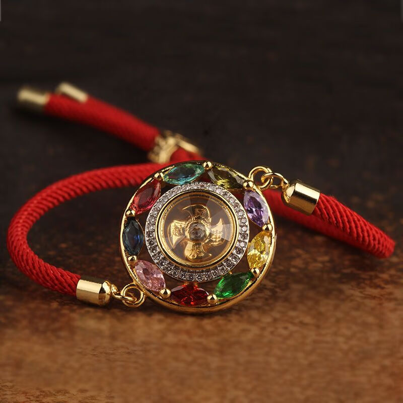 诗栀七夕情人节礼物送女友 时来运转吊坠925银镀金项链寓意彩钻个性项