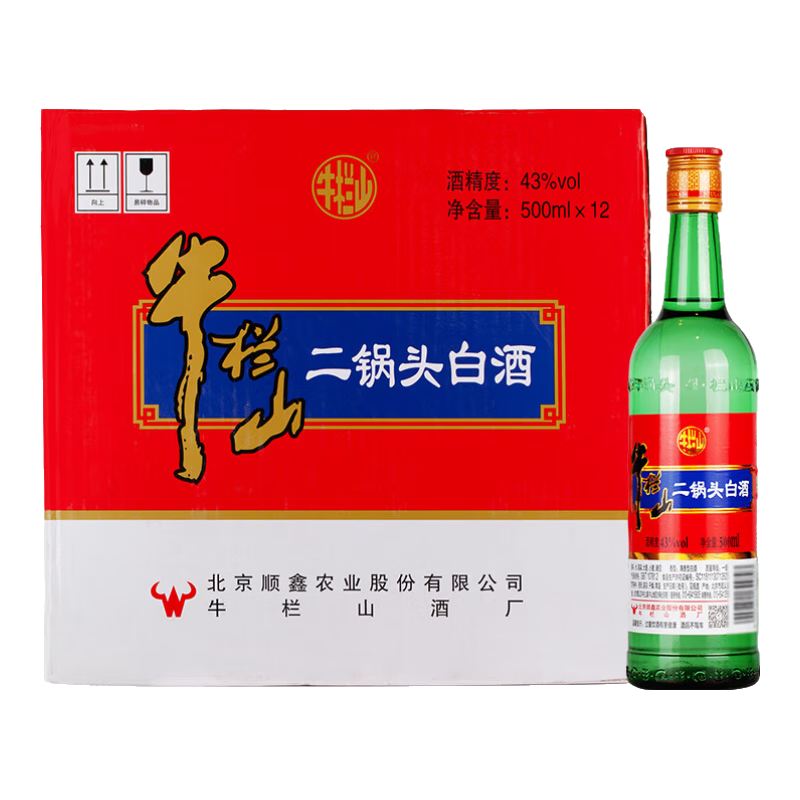 ���ڲ�����ţ��ɽ ����ͷ ��������ƿ �����Ͱ׾� 43�� 500ml*12ƿ ����װ 145.9Ԫ