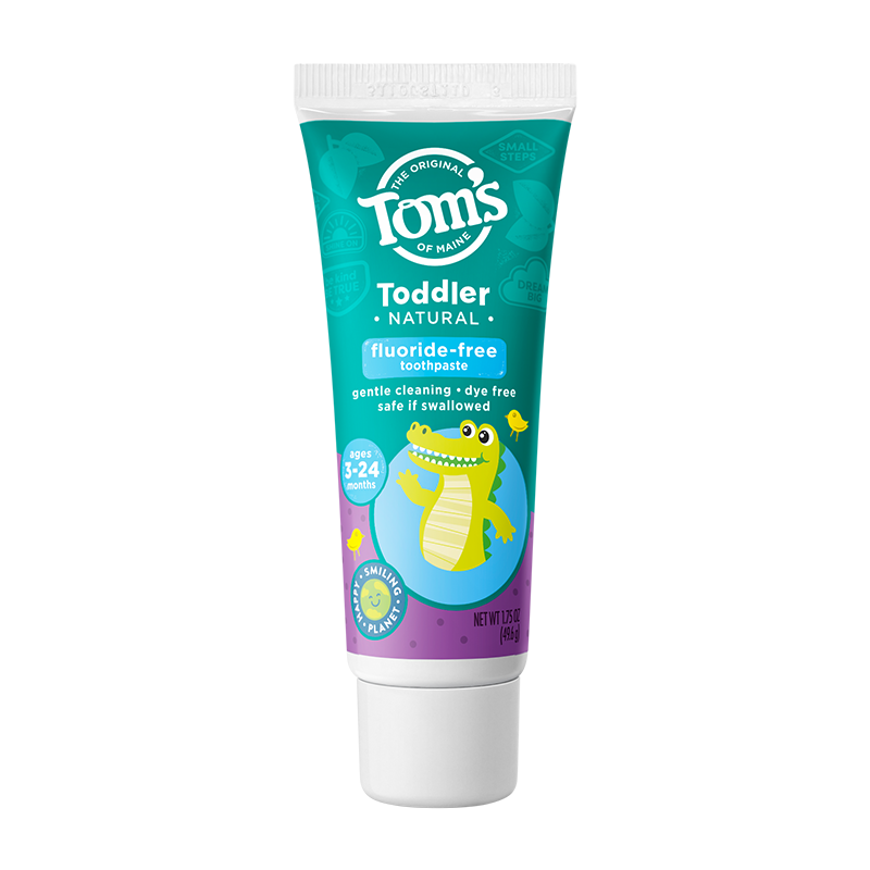 汤姆小屋Toms婴幼儿童宝宝牙膏0到2岁3-24个月葡萄无氟温和防蛀牙膏49.6g