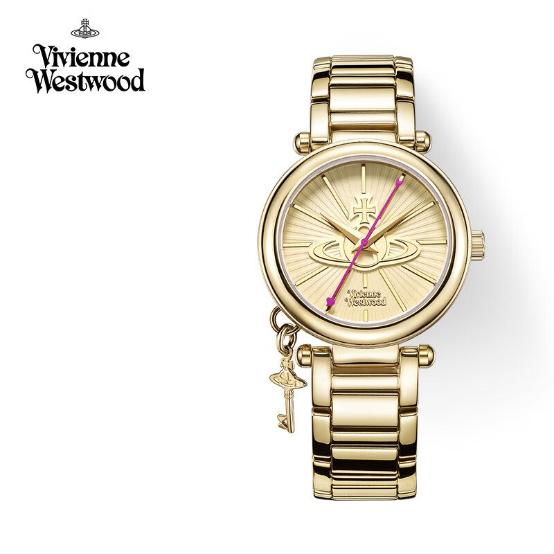 薇薇安·威斯特伍德（Vivienne Westwood）西太后金钥匙手表石英表小金表女表生日送女生礼物七夕情人节礼物 【