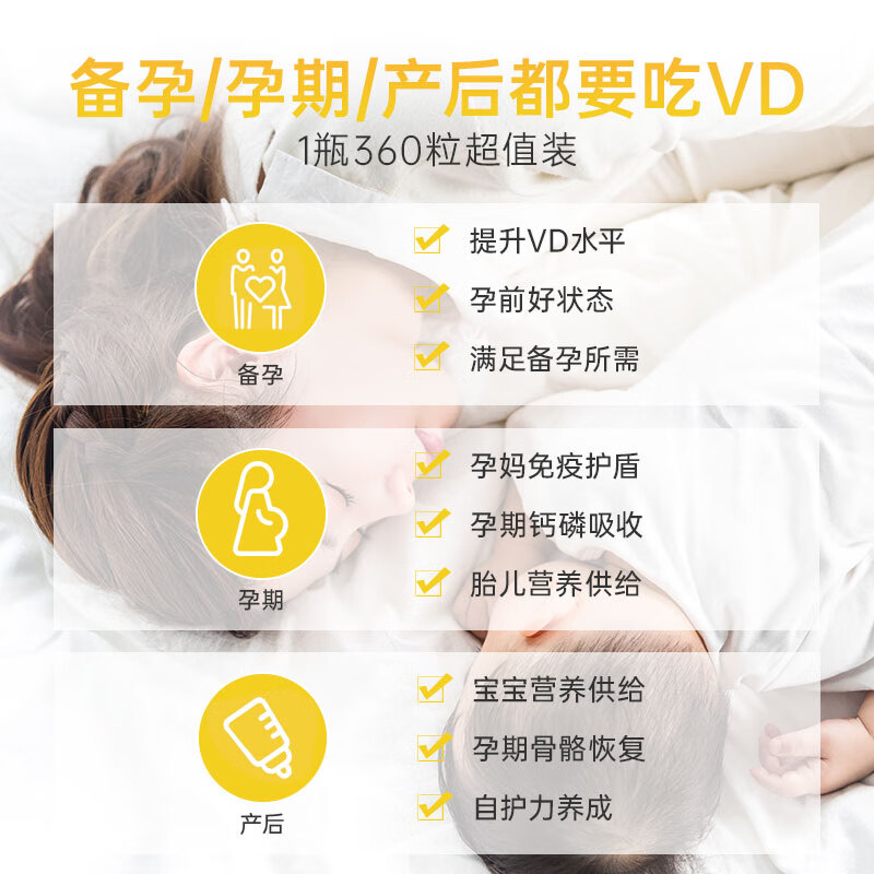 naturewise阳光瓶1000iu活性维生素d3软胶囊孕妇婴幼儿童宝宝VD3美国进口 【孕期/儿童】1000iu 360粒*1瓶