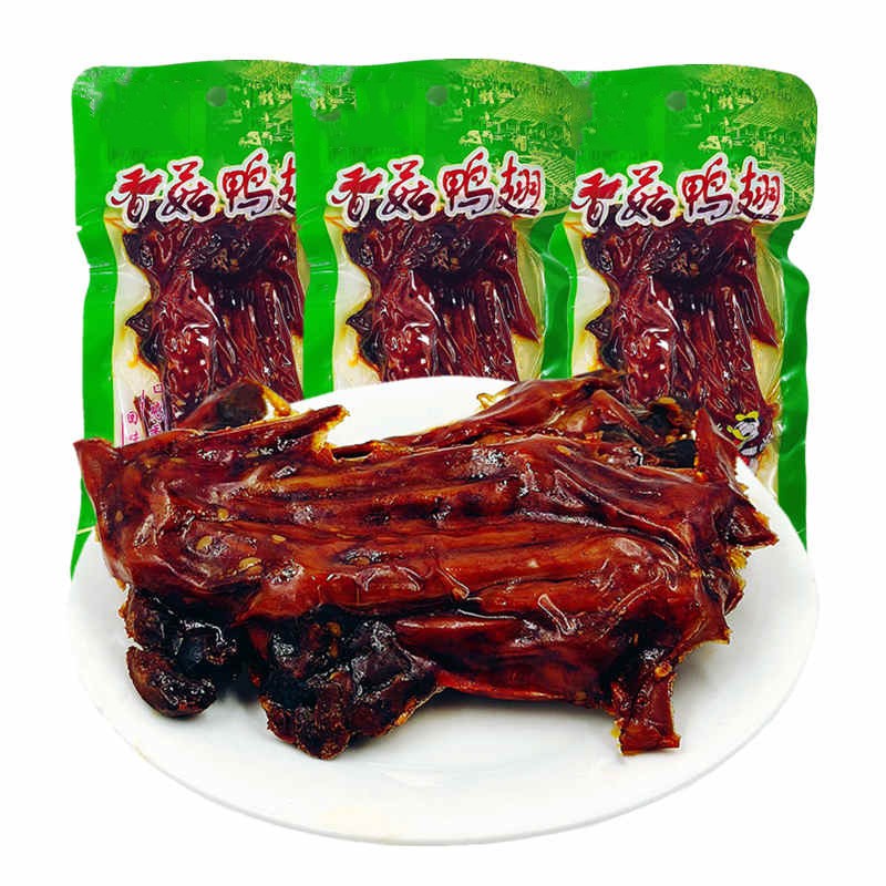 特产优联 香菇鸭翅酱香味烤翅休闲零食卤味鸭翅开袋即食香菇香辣 10袋