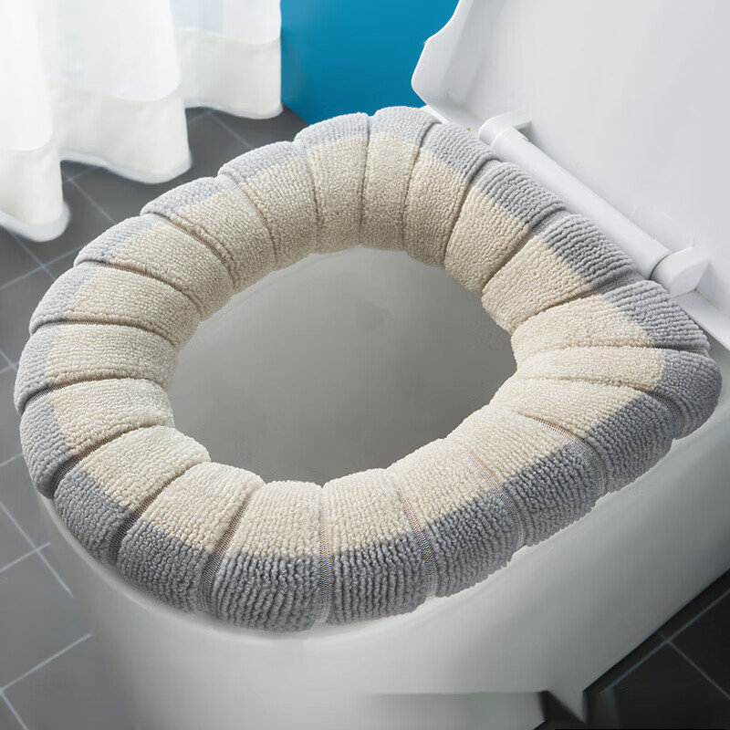 迦图鲮马桶坐垫o型针织马桶垫圈加厚可水洗马桶套坐便套家用卡通马桶