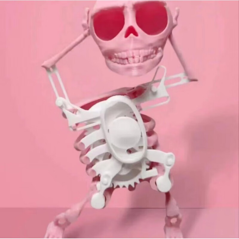 可爱途会跳舞的小骷髅 跳舞人摇摆发条趣味小玩具骷髅头玩具摆件礼物