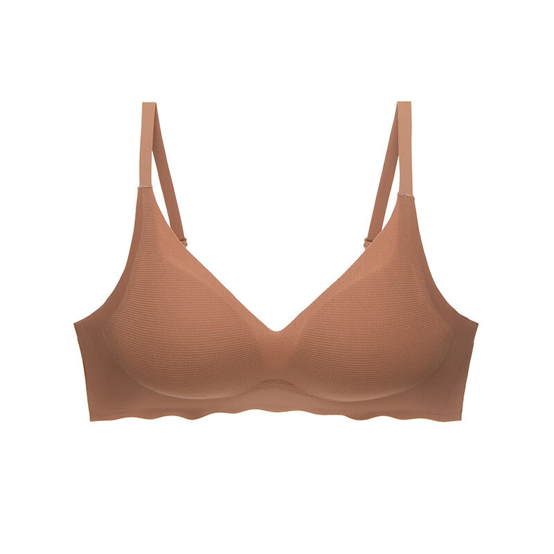 佧森滋固定杯无痕内衣女桑华夫格小胸聚拢收副乳文胸胸罩 黑色 S(70A/70B)