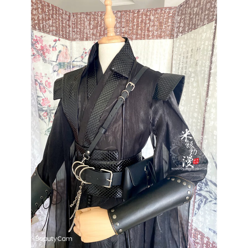 雾绡天官赐福cos服贺玄万用黑色劲装墨燃/黑水/周晖/长庚/顾昀/儿童