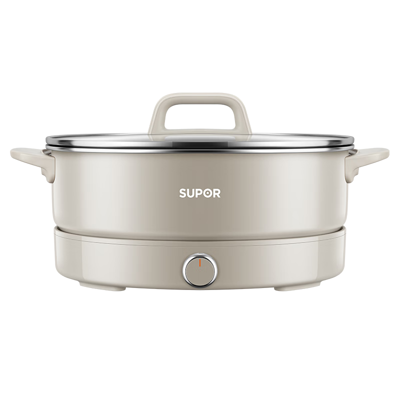蘇泊爾（SUPOR）超薄電火鍋 涮肉電煮鍋 火鍋專(zhuān)用鍋  電炒鍋 家用多功能分體式電熱鍋電燉鍋 6L多用途鍋H60YK882