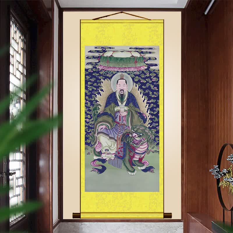道家神仙挂画 太乙救苦天尊东华青林大帝画像挂画 a款 45宽*100高cm