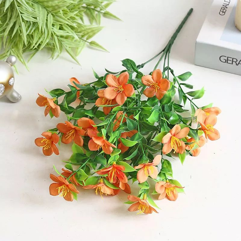 小把仿真塑料假花跳兰菊客厅摆设单束装饰插花单支干diy花卉 6头阳光向日葵 1束