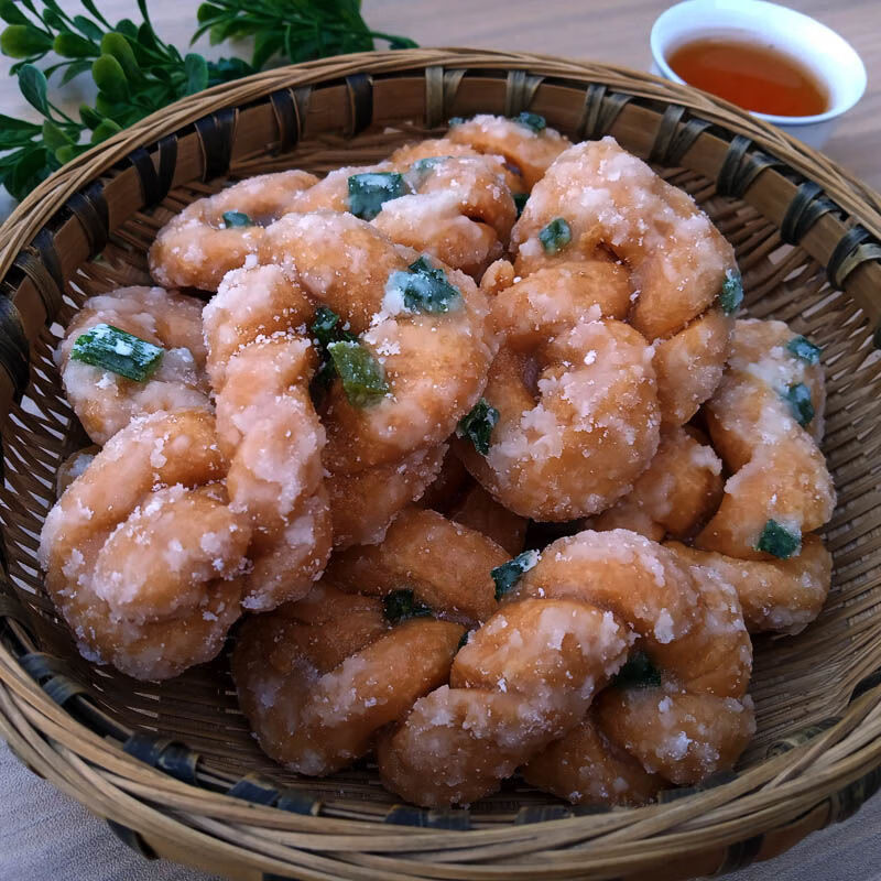 味巴哥(weibage)潮汕特产葱香油索传统手工带葱甜麻花正宗汕头潮州