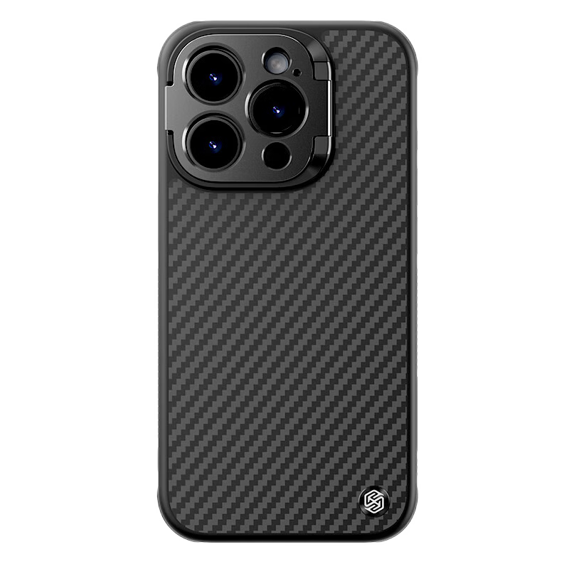NILLKIN 耐尔金 苹果iPhone15ProMax手机壳磁吸充电 碳纤维镜头全包防摔支架