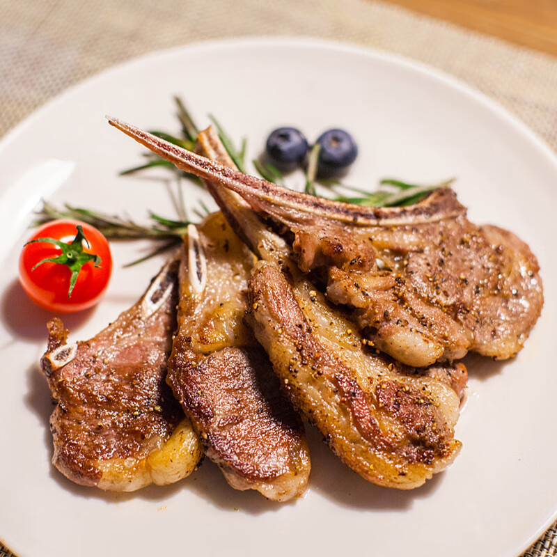 游牧御品 烧烤羊排 4支送撒料 法式精修 烧烤食材 烤肉 阿拉善戈壁滩羊肉