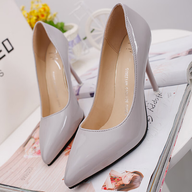 度凡尼斯制服鞋伪娘大码情趣高跟鞋大码胖脚加宽加大女鞋伪娘男士高跟