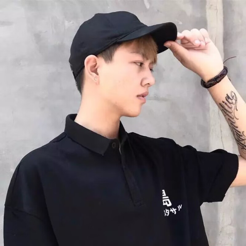 【直发】短帽檐棒球帽子男女遮阳帽情侣软顶帽小沿棒球帽马术帽鸭 短檐软顶 黄色 可调节(56-62cm)