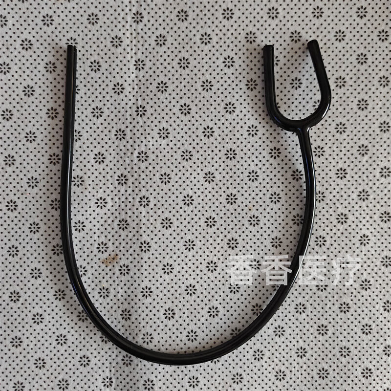 鱼跃通用听诊器配件y型橡胶管diy医生听筒延长管加厚黑色三通u型 黑色