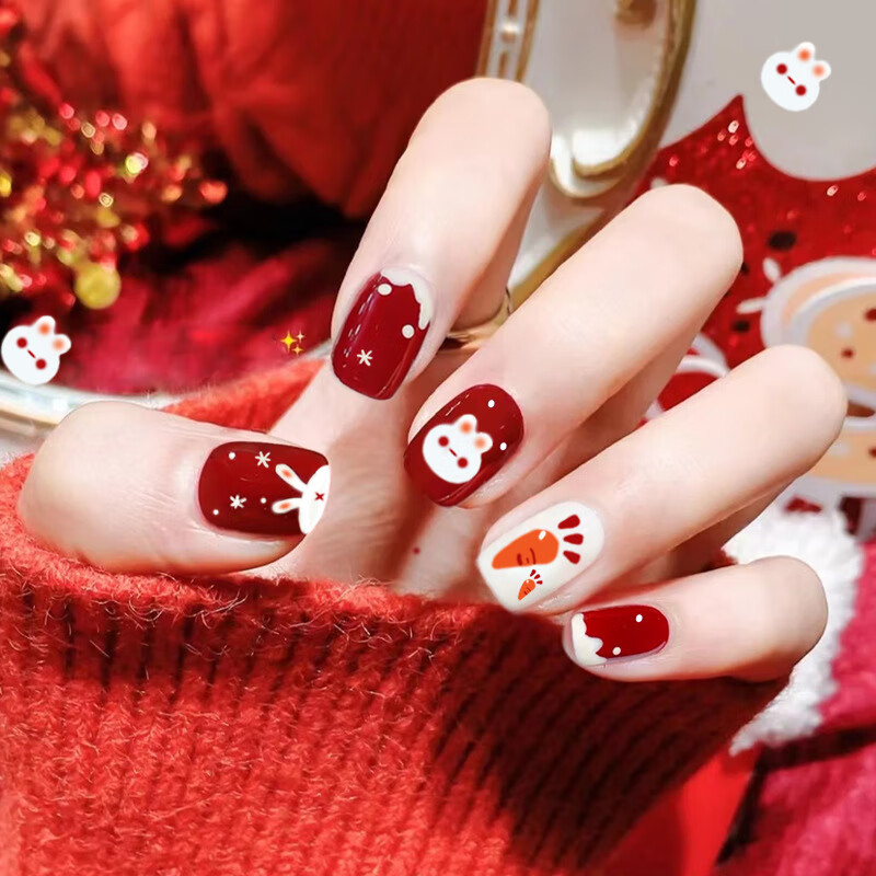 贝伦多小孩穿戴美甲儿童穿戴甲片10岁女童的儿童美甲贴片假指甲学生