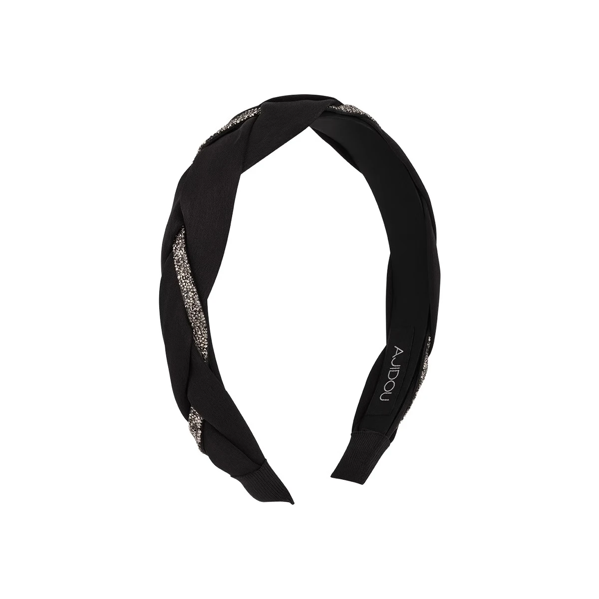 阿吉豆发箍女蝴蝶结法式春夏女神发卡珍珠高颅顶防滑头箍发饰生日礼物 黑色（水钻发箍13.7） 1个
