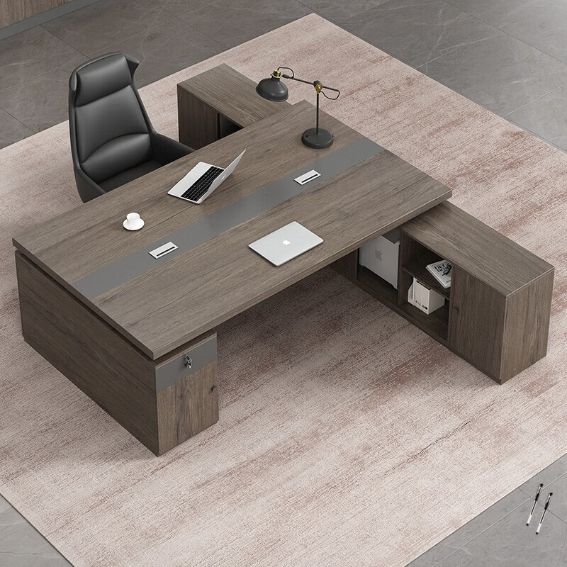 提居 老板办公桌双人面对面两人电脑桌财务桌主管板式大班台桌椅组合 定制办公工具