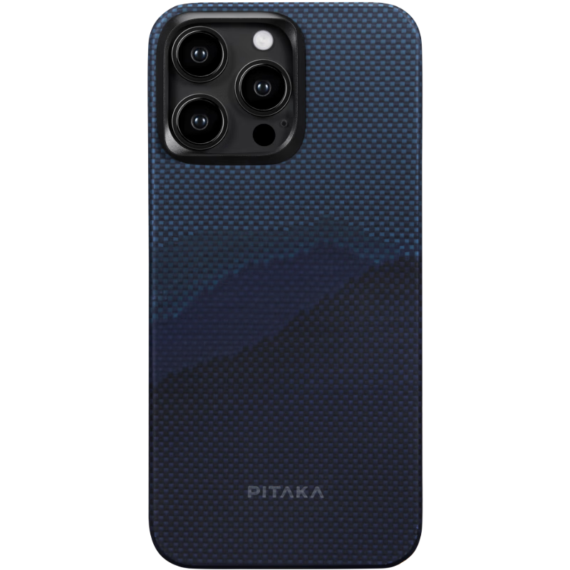 PITAKA 苹果iPhone15ProMax手机壳MagSafe磁山与星河吸凯夫拉碳纤维纹保护套