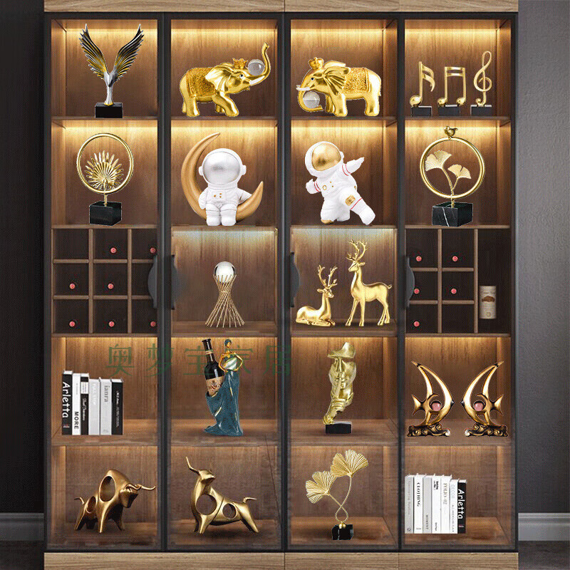 萦娪轻奢酒柜摆件软装搭配套装客厅电视柜玄关样板房间家居装饰品 主
