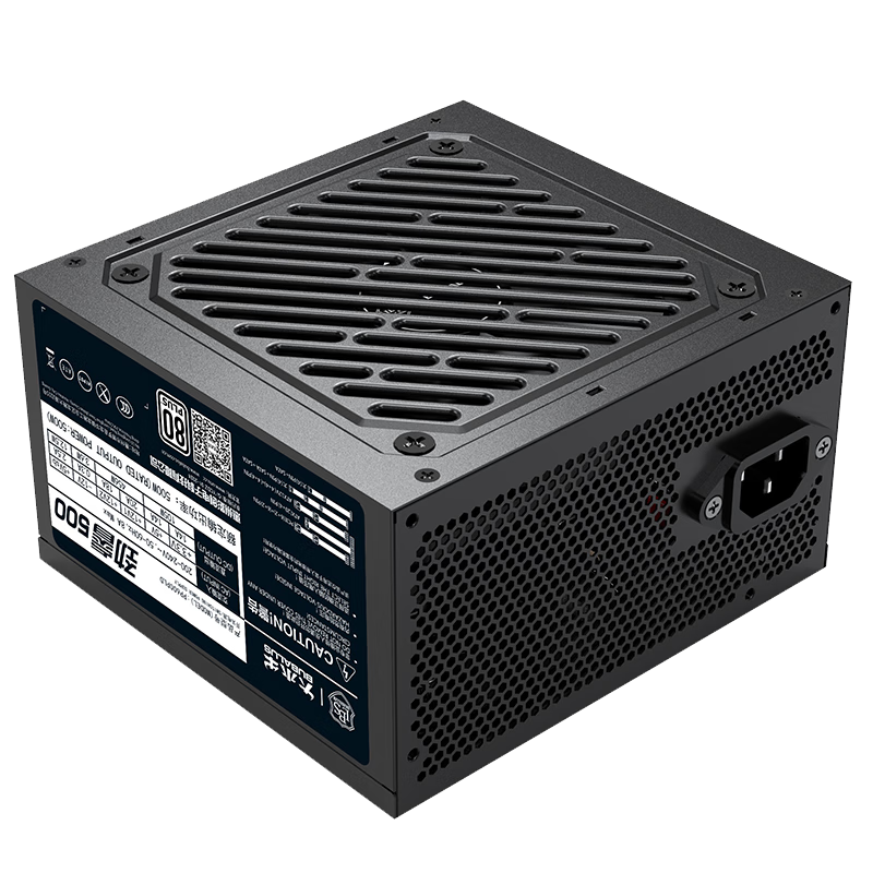 大水牛（BUBALUS）额定500W 劲睿500台式电脑主机电源（80PLUS白牌认证/主动式PFC/12CM温控风扇/支持背线/宽幅）