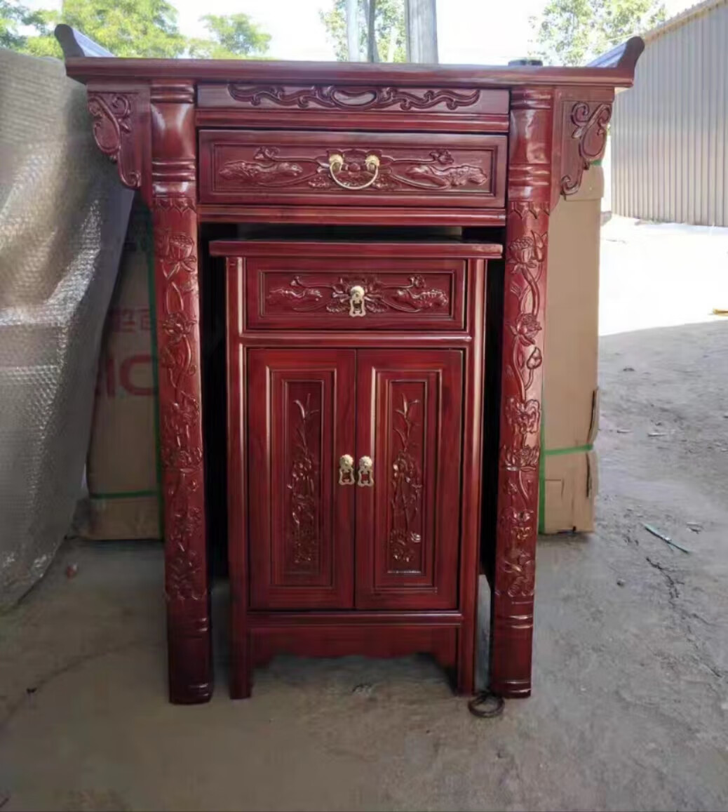 谷屿季供桌佛台家用实木供台神台神柜佛桌佛1龛佛柜财神爷桌祠堂香案