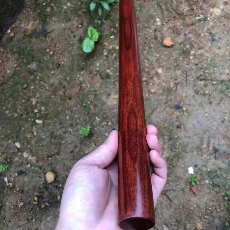 潮思匯小葉紫檀原木老料太極杖實(shí)木紫檀木健身武術(shù)把玩棍防身棍圓棍木棒 長(zhǎng)120厘米直徑2.8厘米