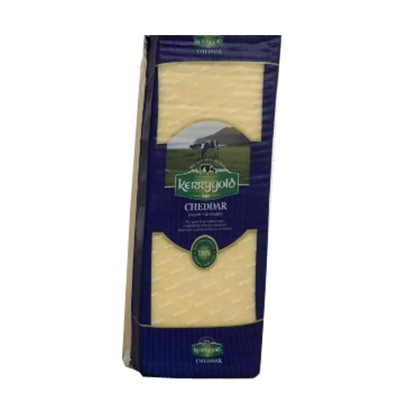 金凯利（KERRYGOLD）爱尔兰进口白切达干酪 2.4kg一条 奶酪 芝士 起司 烘焙原料