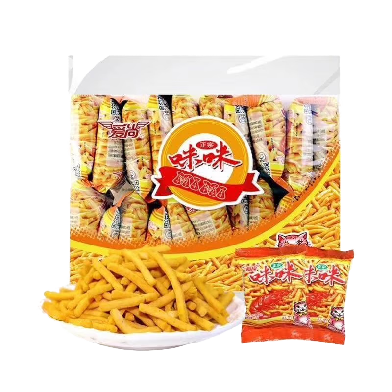 爱尚咪咪虾条怀旧膨化零食小吃大礼包 咪咪虾条 10g*40包