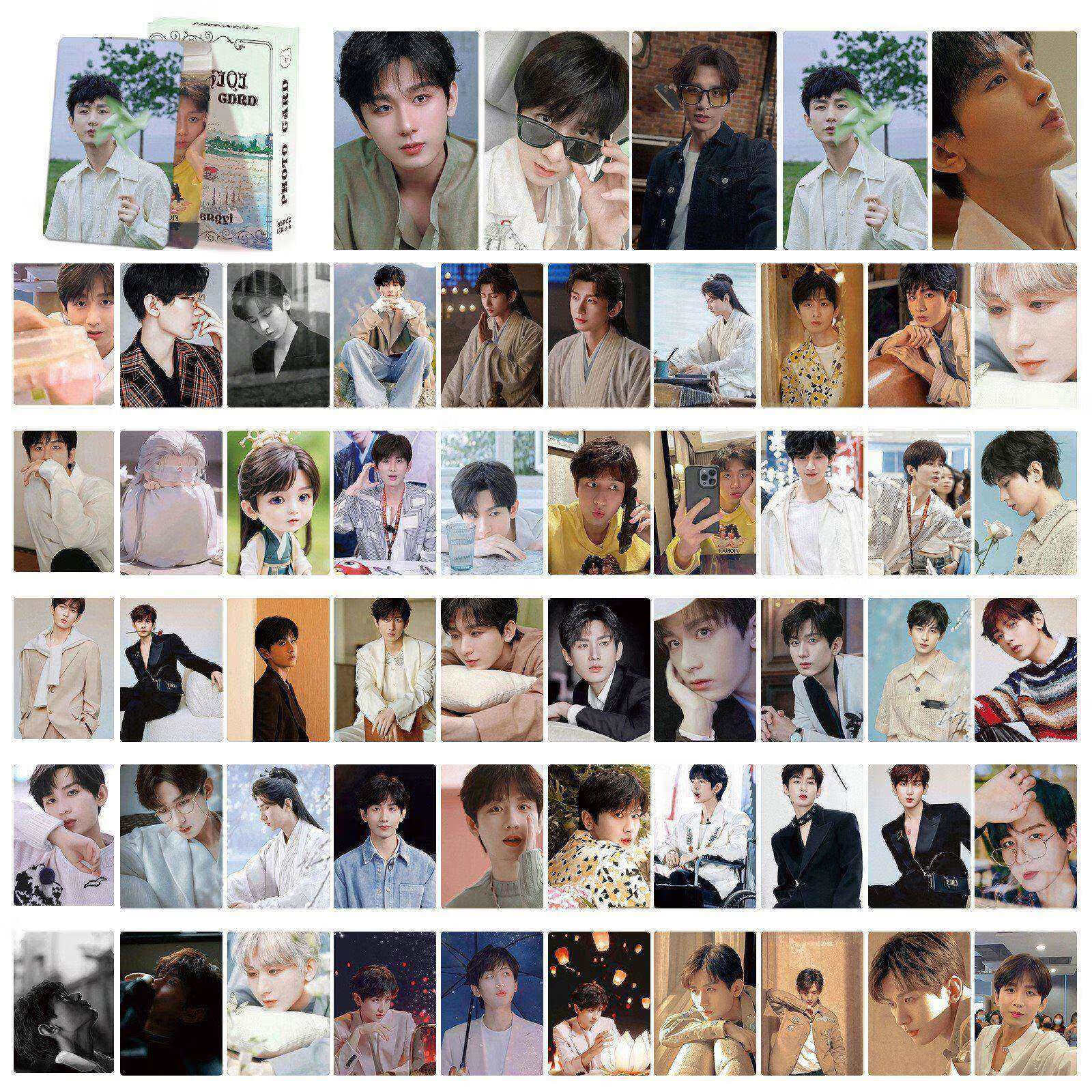 鞠婧祎小卡照片自制明星田曦薇虞书欣饭制lomo卡镭射小卡片 成毅镭射