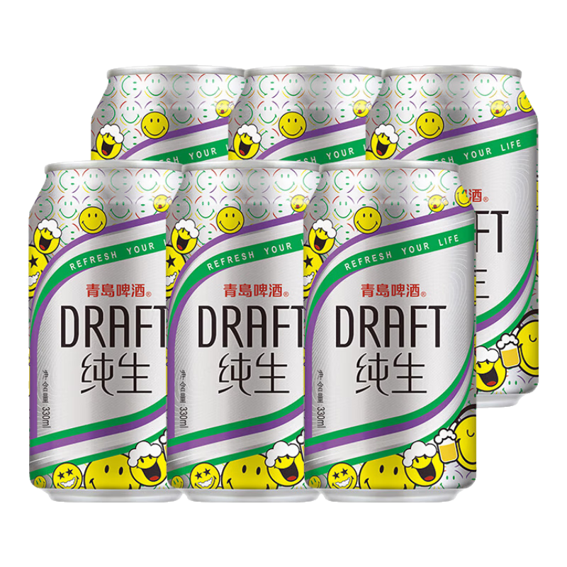 青岛啤酒（TsingTao）纯生330ml*6听 效期剩余5个月