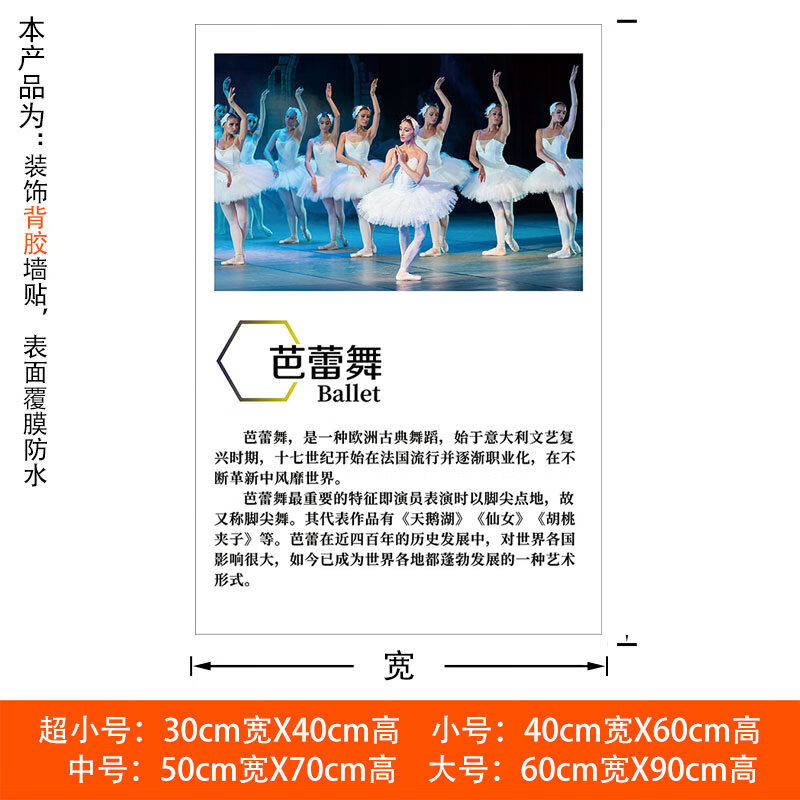 装饰画舞种简介挂画中国舞街舞介绍画艺术培训学校海报 wdb 1芭蕾舞
